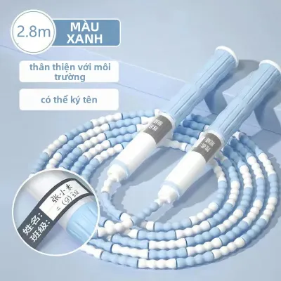 Dây Nhảy PVC Tre 2.8M Mềm Mại Hạt Nhựa Không Bị Rối Phân Đoạn Dành Cho Người Mới Bắt Đầu Người Lớn Và Trẻ Em Tập Thể Dục