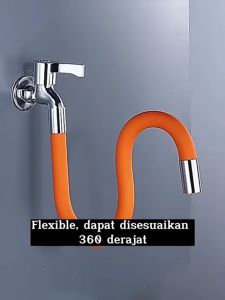 Selang Penyambung Keran Air Wastafel Elastis Flexible 360 Derajat 30cm
