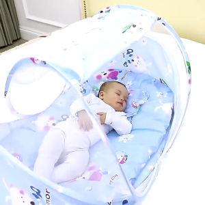 Kelambu Lipat Bayi Komplit Alas Tidur Dan Bantal Anti Nyamuk / Kasur Bayi Set Kelambu / Kelambu Bayi Musik