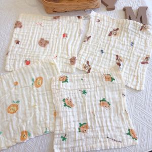 Ultra Soft Pure Cotton Muslin Towels Multi-Pack Baby Saliva Towels Children Handkerchiefs Newborn Face Wash Small Square Towels
