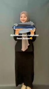 Rok Jeans Span Denim Stretch Wanita Dewasa Rawis Distro Terbaru