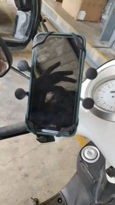 ที่จับมือถืออลูมิเนียม แบบ X-Grip ที่จับมือถือมอเตอร์ไซค์ ที่วางมือถือมอไซค์ ขาจับโทรศัพท์ แบบยึดหูกระจก(0371)