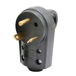 ETL NEMA TT-30P US 125V 2-Pole 3-Pin RV Replacement 30A Electric Angle Plug For Travel Trailer