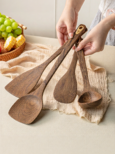Suncha | Heat Resistant Wooden Cooking Spoon for Non-Stick Pans