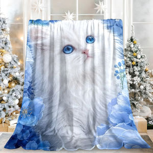 Beast Kingdom | Red Daisies Pattern Thanksgiving Breathable Extra Soft Warm Sofa Blanket Perfect for Halloween Christmas Holiday Decor Gifts