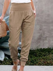 Forslit Slim Fit Small Feet Nine Split Trousers Casual Slit Pants Street Style Natural Waist Simple Design Autumn Collection