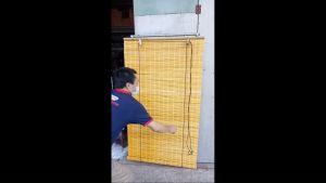 Mành  tre trúc cật cạo vỏ che nắng    rộng 1m x cao 2m  màn che gió ban công hành lang rèm treo cửa sổ