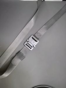 Khaki fabric belt for men tactical designer 2.5 cm width army belts for jeans pants nylon belt black metal buckle slim waist belt 125CM