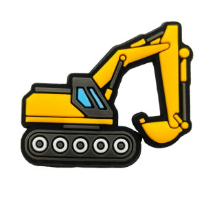 1-20Pcs Mixer Truck Excavator for Shoe Charms Sandals Accessories PVC Shoe Buckle Decoration Fit Shoe Charms Boys Gift