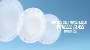 CORELLE 16pc Square Round Dinnerware Set - Simple Sketch