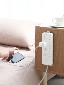 Self-Adhesive Power Socket Strip Fixator - Wall Mounted Punch-Free Row Plug Holder for Kitchen Home Office"