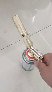 หัวพ่นไฟ (ทองเหลืองแท้) - จุดไฟในตัว ใช้งานง่าย ปลอดภัย