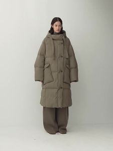 INSIS FEMME | Simple and Artistic Long A-line Down Jacket High Fill 90% Goose Down