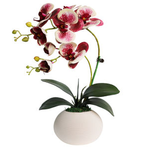 Indoor Decoration Artificial Orchid Flower Pot