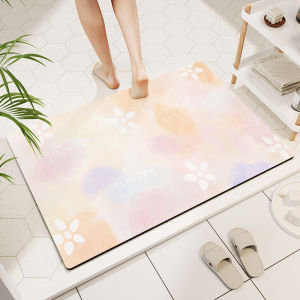 Oxygen Silicon Bathroom Mat Strong Absorbency Quick Dry Toilet Entrance Rug Non Slip Floor Carpet Home Use Bathroom Mat