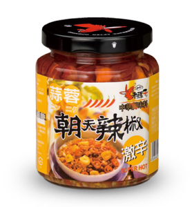 Taiwan Old Mule Garlic Fragrance Soybean Paste Super Spicy Onion Smell Hot Pepper Sauce for Rice Accompaniment 240g Bottle