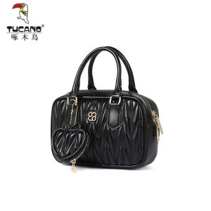 TUCANO Woodpecker New 2025 Womens Handbag Boston Pillow Mini Bowling Shoulder Bag Folded Crossbody Bag Commute Style
