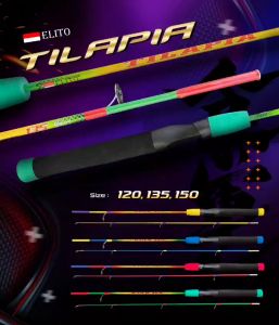 Joran Pancing ELITO TILAPIA 120cm - 150cm Fiber Solid (10-20lb) Murah - Toms Fishing