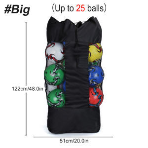 1PCS Extra Large Mesh Ball BagBasketball Soccer Ball Bag with Drawstring System-Adjustable Shoulder Strap for SoccerAll Sports