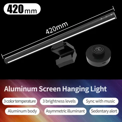 Monitor Light Bar with Wireless Remote USB Computer Light with Stepless Dimming No Screen Glare Monitor Lamp for Home Office