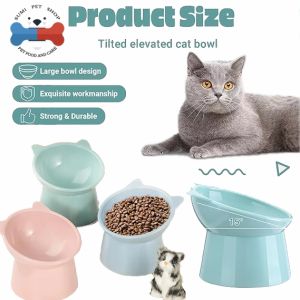 Pet Bowl Dog Cat Elevated Bowl High Foot Pet Feeding Bowl Food Water Feeder Cat Bowl Ceramic