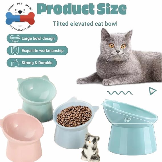 Pet Bowl Dog Cat Elevated Bowl High Foot Pet Feeding Bowl Food Water