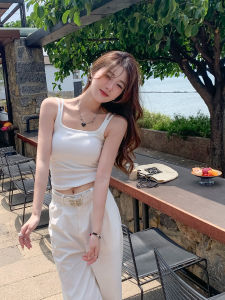 White Padded Tank Top Design New Style