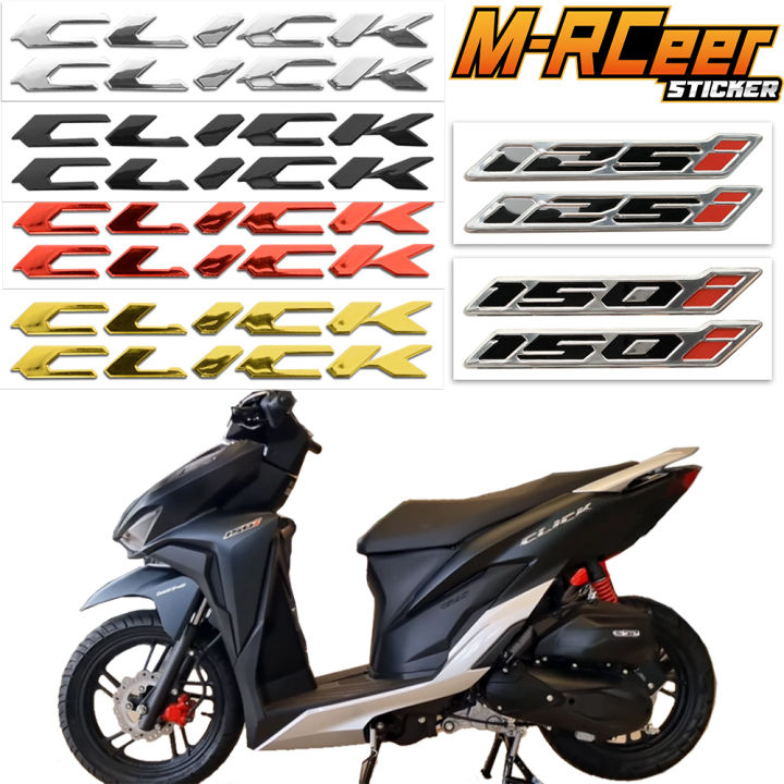 4 PCS/SET 3D Soft Glue Logo Motorcycle Emblem For Honda Click 125i 150i