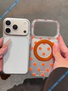 UGP | Rotating Stand Orange Dots Cellphone Case