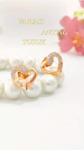AT 097- Anting Dewasa Tusuk kupu Kupu Cantik Permata Zirkon Anting Xuping Wanita Murah - Cute