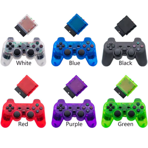 Transparent Color Wireless Joystick for PS2 2.4G Gamepad Vibration for PS2 Controller