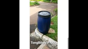 60L Tong Sampah Plastik Tebal & Kuat dengan Tutup – Tempat Sampah Rumah / Kantor Biru