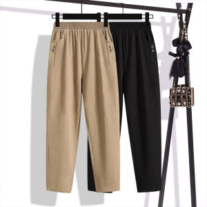 Pure Cotton Harlan Pants Womens Casual Loose High Waist Spring Autumn Fashion Moms Clothing Comfortable Loose Trousers