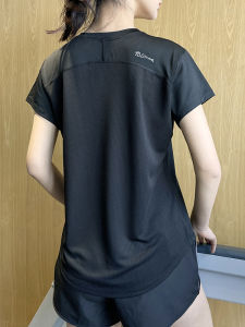 Quick Drying Clothes Womens T-shirt Loose Blouse Cut Out Sports Short Sleeve Workout Clothes Yoga Clothes Running Top Half Sleeve Summer