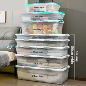 MOMIAN | Under Bed Low Profile Plastic Drawer Storage Box Large Capacity