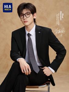 HLA | Zip Style Easy Wear Tie for Groom Gray