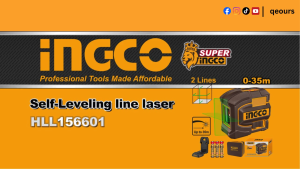 INGCO SELF-LEVELING GREEN LINE LASER | 2 LINES | HLL156601