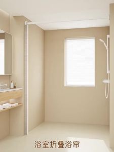 Wholesale Bathroom Waterproof Shower Curtain Set No Drilling Required Foldable Shower Partition Curtain Dry and Wet Separation Waterproof Cloth