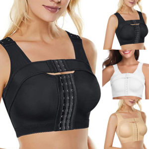 ผู้หญิงหลังการผ่าตัด Shaper ปิดด้านหน้า Bra การบีบอัดท่าทาง Corrector Crop Top พร้อมแถบรองรับเต้านม