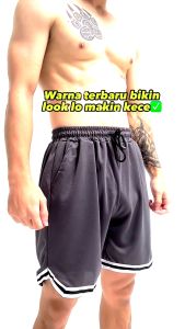 Celana Pendek Basket Running Gym Fitness Jogging Training Lari Pria Olahraga Sport Short Pants Dry Fit Polos