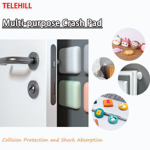 1/2Pcs Multi-Mục Đích Sụp Đổ Pad Silicone Tự Dính Cửa Stopper Tường Bảo Vệ Cửa Xử Lý Chống Va Chạm Câm Dán Vòng Vuông Tường Bảo Vệ Pad Giảm Thanh Cao Su