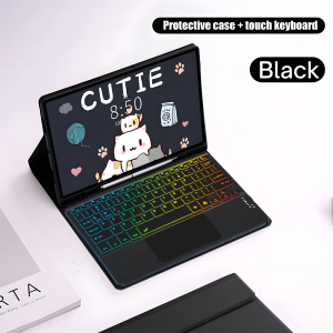 For Samsung Galaxy Tab Keyboard Case For A8 10.5 S6 Lite 10.4 S7 S8 11in S7 FE S8 Plus 12.4in Case Spanish Tablet Keyboard Cover