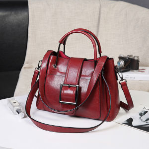Trendy Fashionable Large Capacity Leather Feel Womens Crossbody Bag Versatile Handbag Single Shoulder Bag Soft Surface Zipper Closure