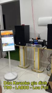 Dàn âm thanh karaoke gia đình tiết kiêm - hiện đại /  loa tích hợp loa RCF .mic UGX123 .vang T90Pro. đẩy LA800. màn hình HY33. giá cực ƯU ĐÃI hát hay