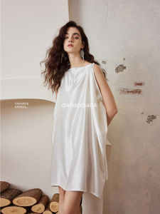 Dragon Happiness Acid Double-Sided Forged Loose Slimming Meat Concealing Minimalist Dress Commute Style Spring Summer Autumn Sleeveless One-Piece