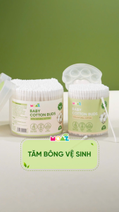 Moaz eco tăm bông sơ sinh 2 đầu vệ sinh cho bé sơ sinh an toàn cao cấp (200 que/480 que) chipchop