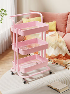 evesigar | Multifunctional Aesthetic Rolling Storage Shelf With Layers