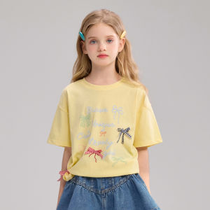 iplant | Cooling Bow Print Decoration Girls and Teens T-Shirt