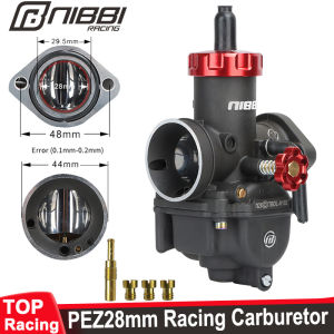Nibbi PE mặt bích Racing Bộ chế hòa khí PEZ 28mm/30mm Carb điện máy bay phản lực bộ chế hòa khí phù hợp với Motocross 200cc-300cc GY6 Yamaha Suzuki pitbike bộ phận động cơ xe máy