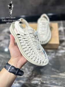 ลด 50% รองเท้าเชือกถัก สีครีม Canvas สินค้าถ่ายจากงานจริง100%